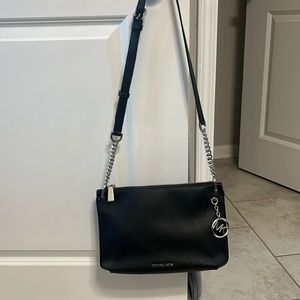 Black leather Michael kors shoulder bag